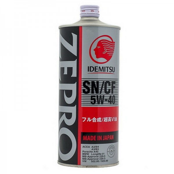 IDEMITSU Zepro Euro SPEC 5W-40 SN/CF, 1л