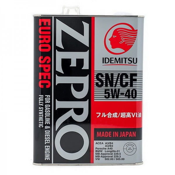 IDEMITSU Zepro Euro SPEC 5W-40 SN/CF, 4л