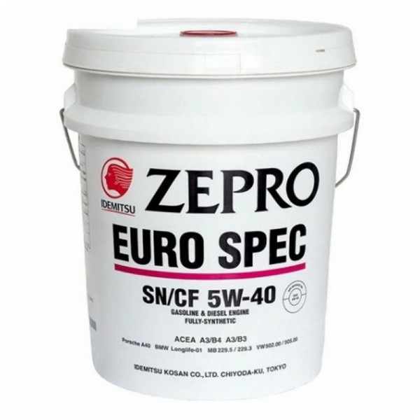 IDEMITSU Zepro Euro SPEC 5W-40 SN/CF, 20л