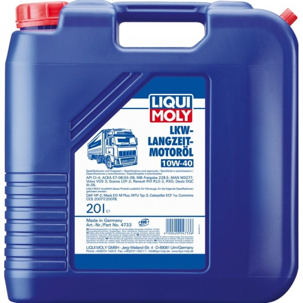 Liqui Moly LKW-Langzeit-Motoroil 10W-40 20л