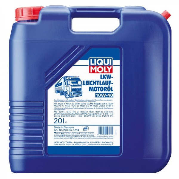 Liqui Moly LKW-Leichtlauf-Motoroil 10W-40 20л