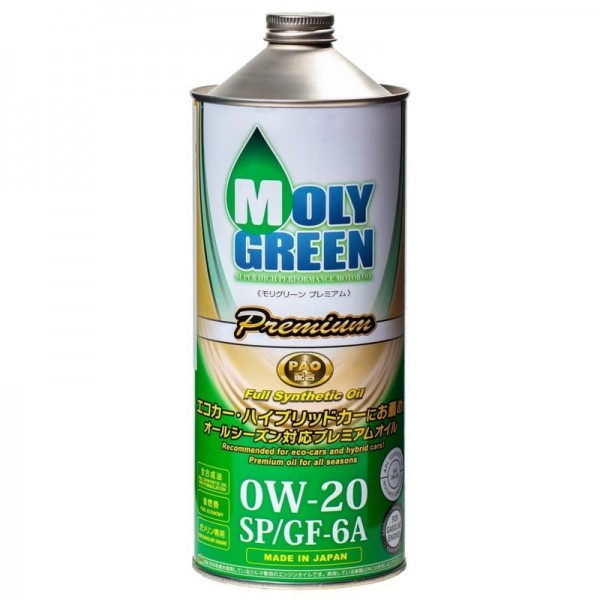 MolyGreen PREMIUM 0W-20 SP GF-6A ПАО, 1л