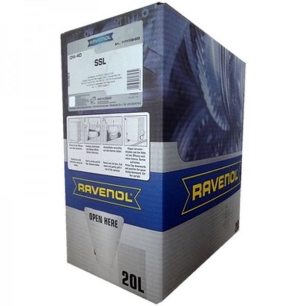 RAVENOL Super Synthetik Oel SSL SAE 0W-40 (20л) ecobox
