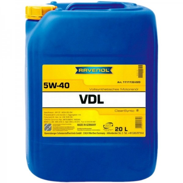 RAVENOL VDL SAE 5W-40 (20л)