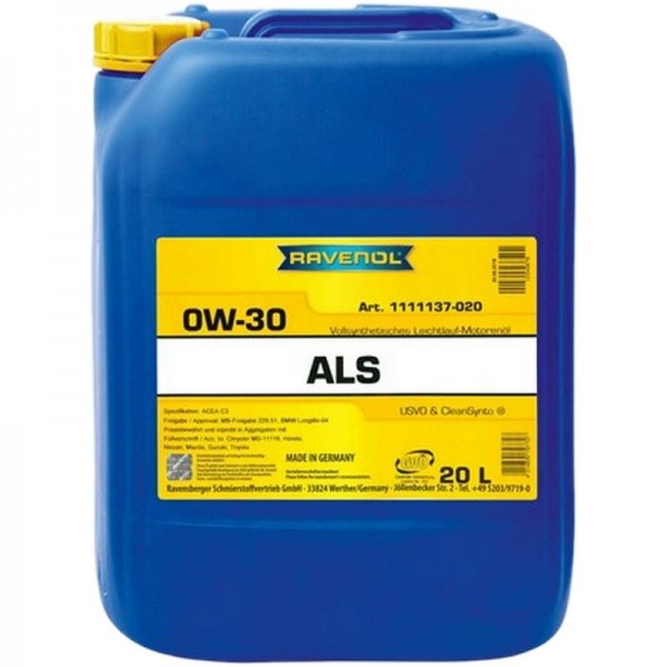 RAVENOL Arctic Low SAPS ALS SAE 0W-30 (20л)