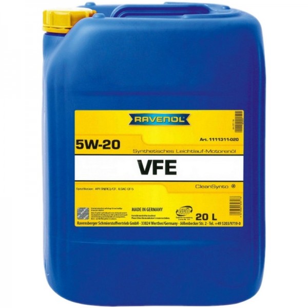RAVENOL VFE SAE 5W-20 (20л)