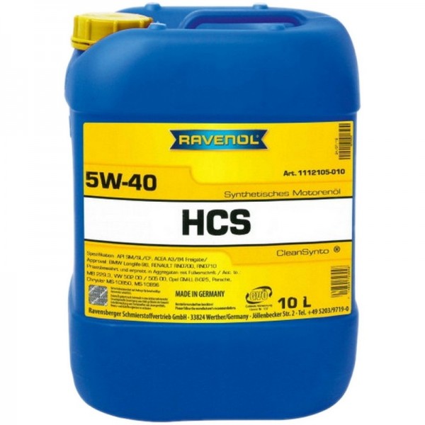 RAVENOL HCS SAE 5W-40 (10л)