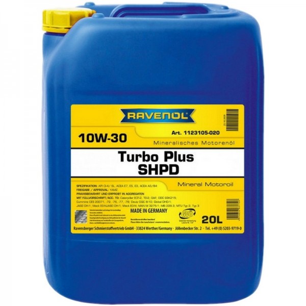 RAVENOL Turbo plus SHPD SAE 10W-30 (20л)