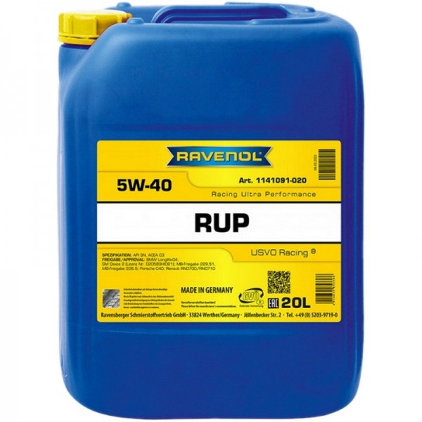 RAVENOL RUP Racing Ultra Performance SAE 5W-40 (20л)