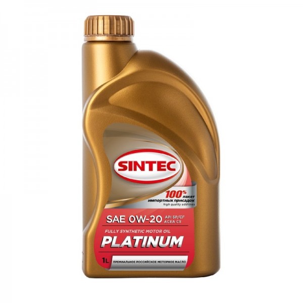 SINTEC PLATINUM SAE 0W-20 API SP/CF, ACEA C5, 1л