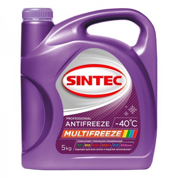SINTEC MULTIFREEZE -40 (Фиолетовый), готовый, 5кг