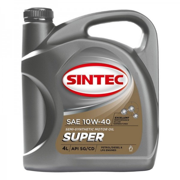 SINTEC SUPER SAE 10W-40 API SG/CD, 4л