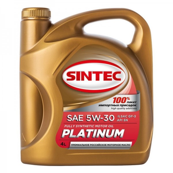 SINTEC PLATINUM SAE 5W-30 API SN ILSAC GF-5, 4л