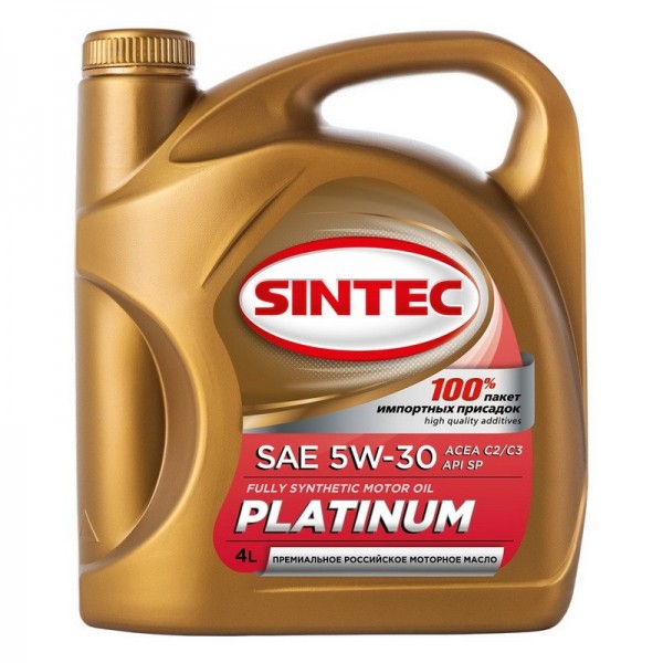 SINTEC PLATINUM SAE 5W-30 API SP ACEA C2/C3, 4л