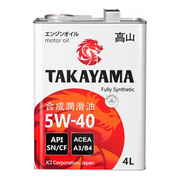 Takayama SAE 5W-40 API SN/CF ACEA A3/B4, 4л