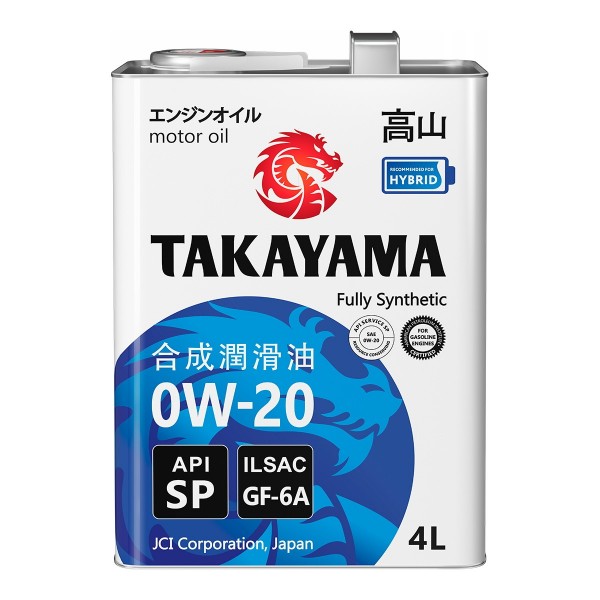 Takayama SAE 0W-20 ILSAC GF-6A API SP, 4л